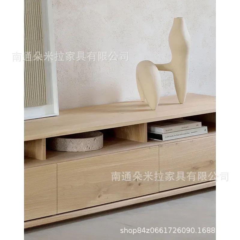 American Solid Wood TV Cabinet Modern Simple Living Room High End Video Cabinet Audio Visual Cabinet