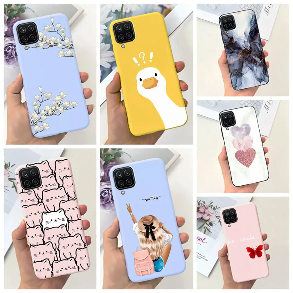 Funda de silicona TPU para Samsung Galaxy A12, carcasa trasera para Samsung A12, M12, F12, M12, India, Couqe, parachoques, nuevo diseño