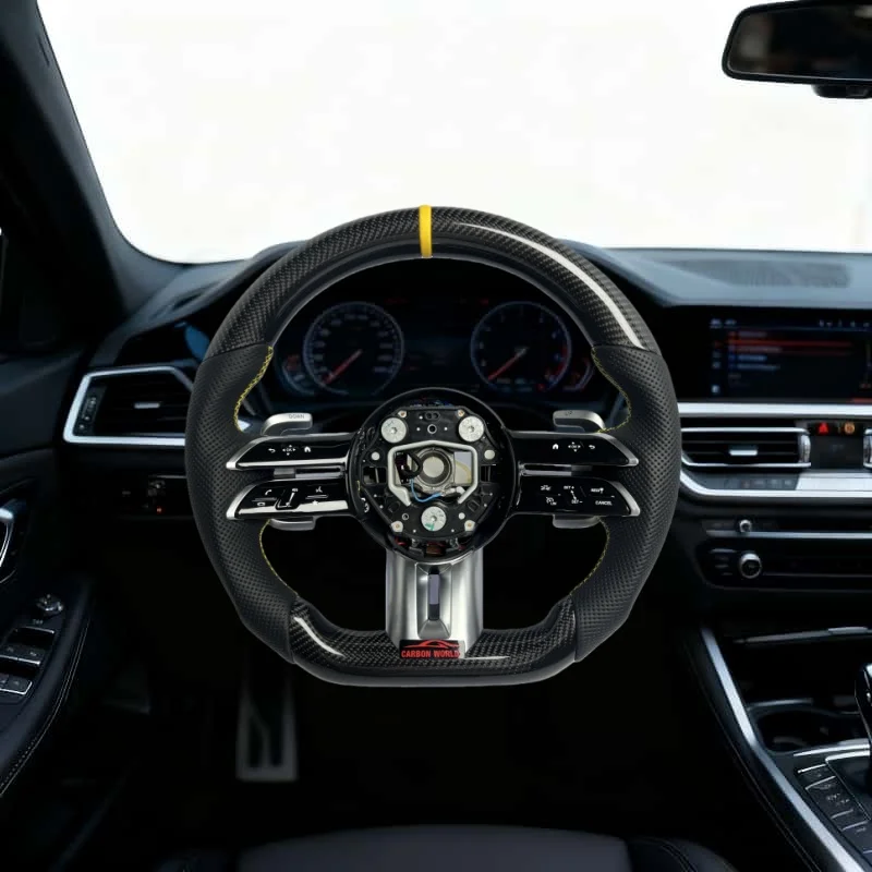 

Suitable for Mercedes-Benz AMG W204 W205 W167 W213 W222 W207 W212 C209 GLA GLE GLS Customized Car Leather Carbon Steering Wheel