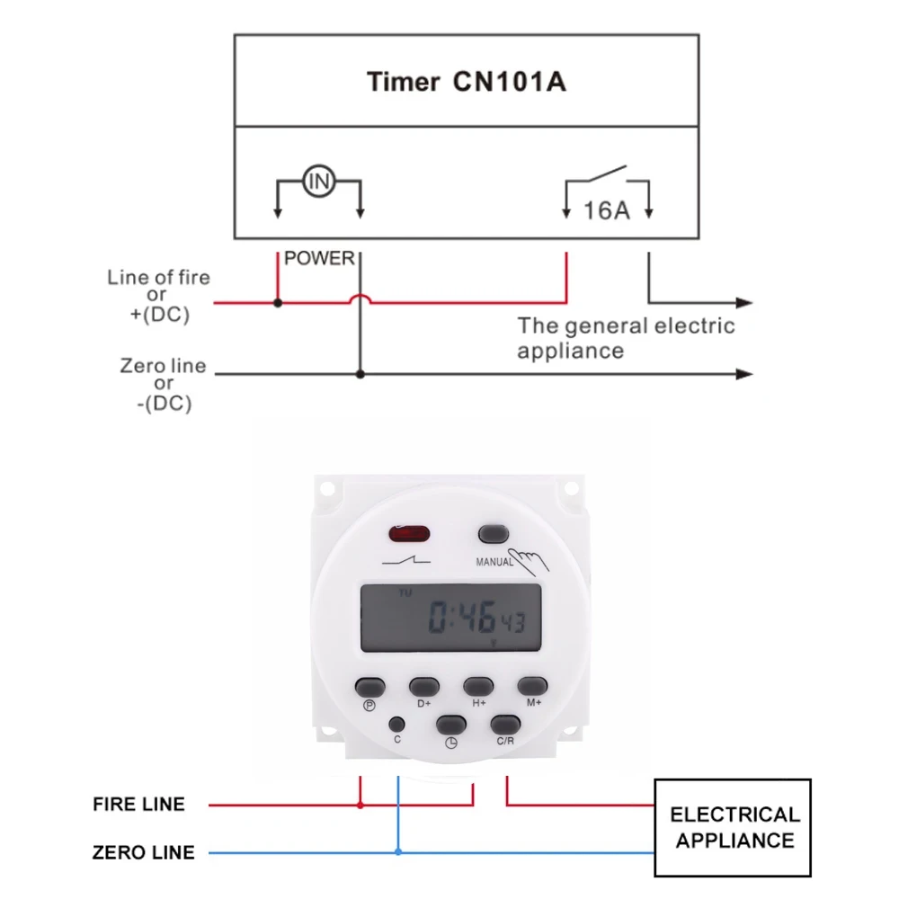 Timer 220V Digital LCD Power Timer relè interruttore orario programmabile