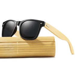 Classic Bamboo Wood Sunglasses Brand Design Men Women Coating Mirror Sun Glasses Retro Glasses UV400 Shades