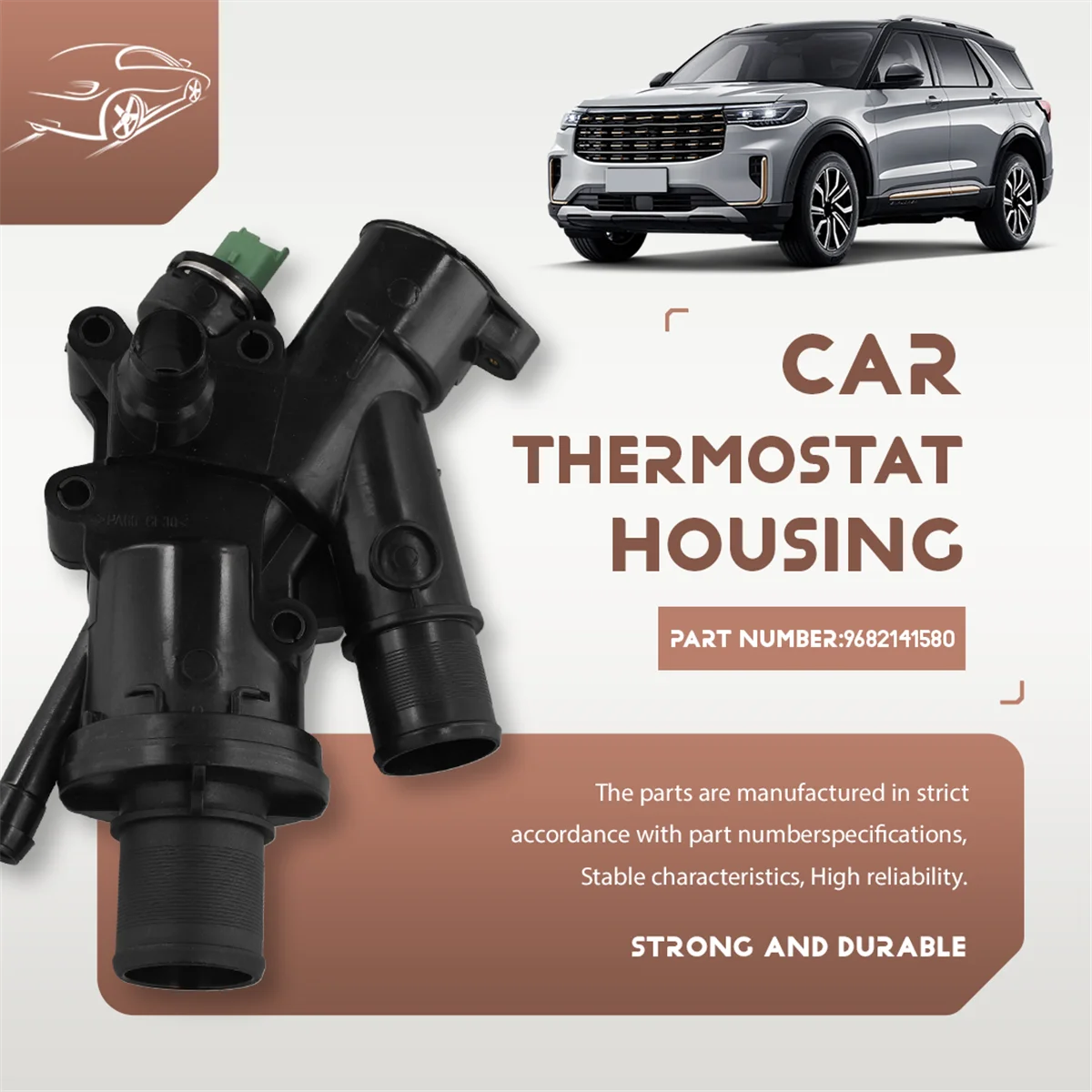 T48C_1336AS 9682141580 9M5Q-8A586 ترموستات لفورد فيات بيجو سيتروين 308 3008 407 RCZ DS4 DS5 ترموستات الإسكان #5