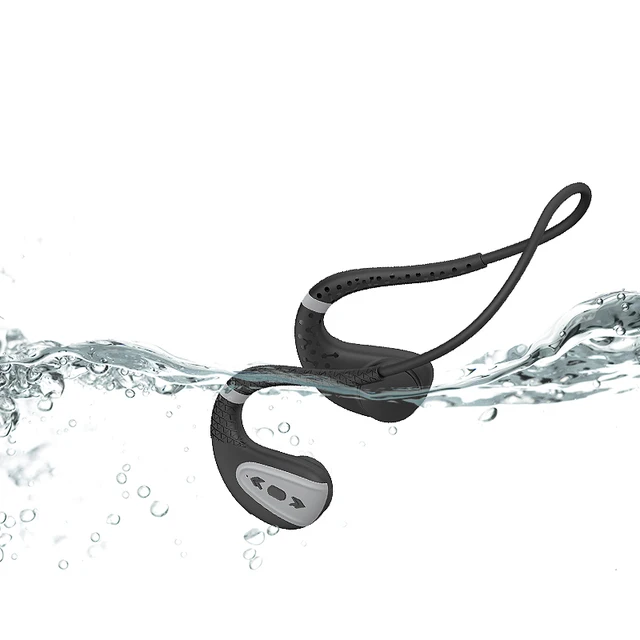 

Q1 Bone Conduction Headphone Built-in Memory 8G IPX8 Waterproof MP3 Music Player Swimming Diving Earphone 15 Days Standby