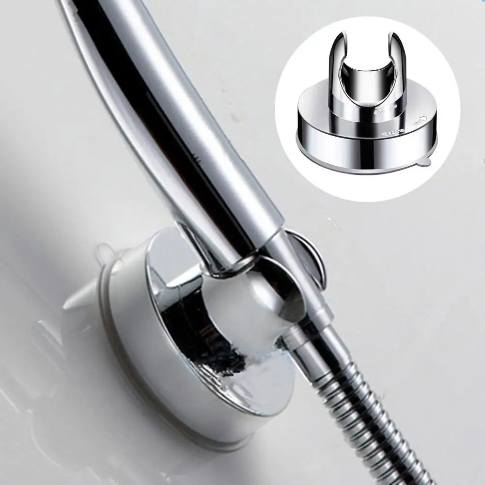 Shower Head Holder Wall-mounted Anti-slip Punch-free Electroplated Bathroom Shower Head Fixing Base