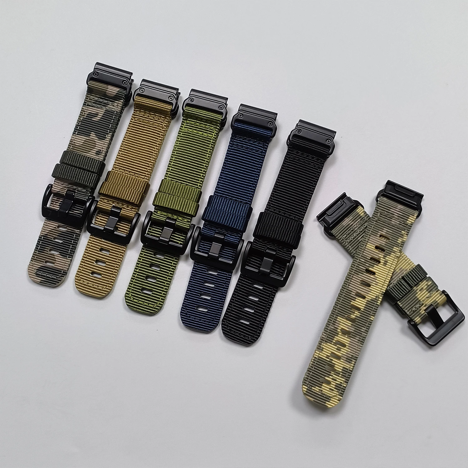 22mm 26mm Soft Nylon QuickFit Strap For Garmin Tactix 8/Fenix 8 Pro E 7 7X 6 6X 5X Plus/Epix Pro/Forerunner 970 Sport Watch Band