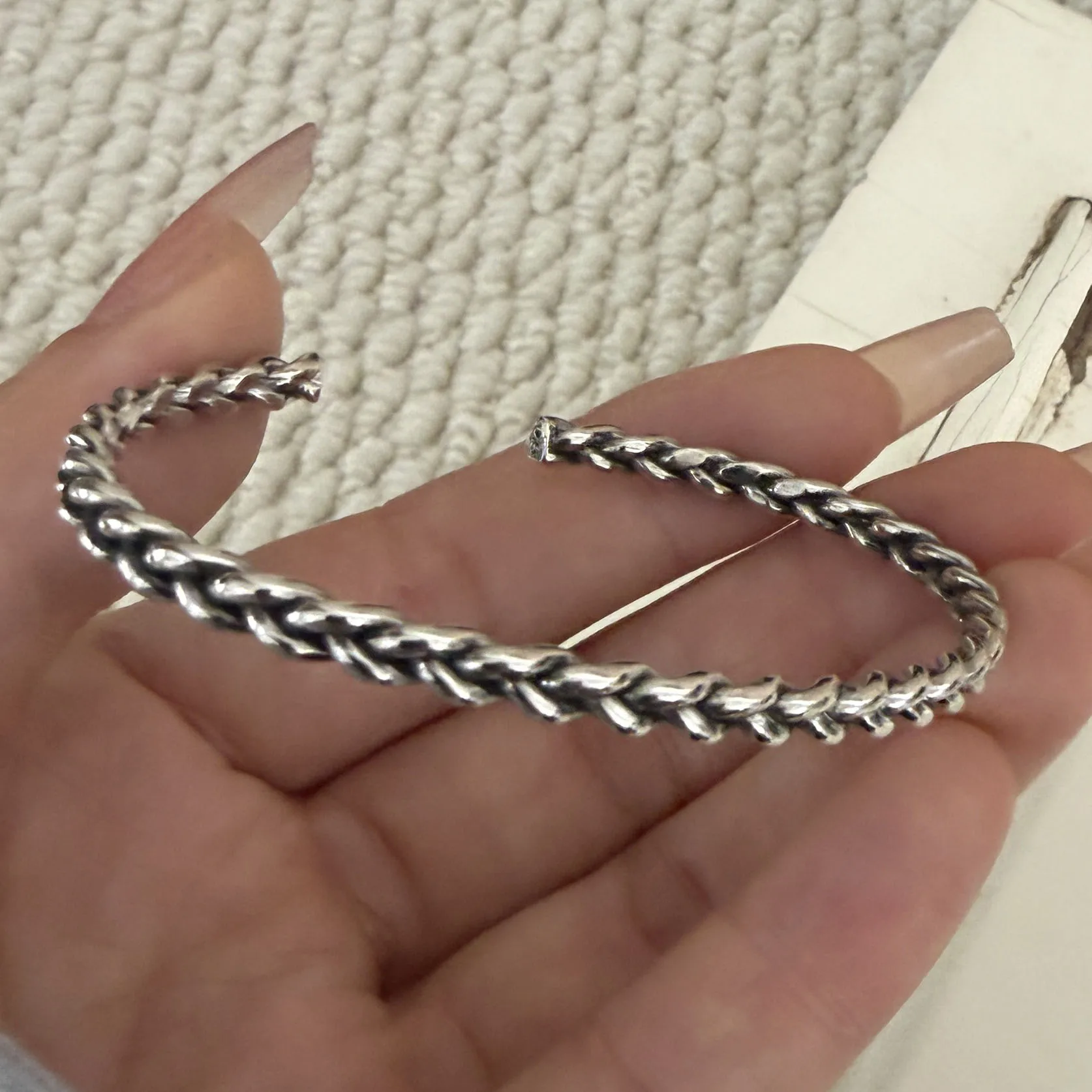 925 Sterling Silver Bracelets for Women Men String Accessories Trend Vintage Narrow Chain Pendant Party Jewelry Gift