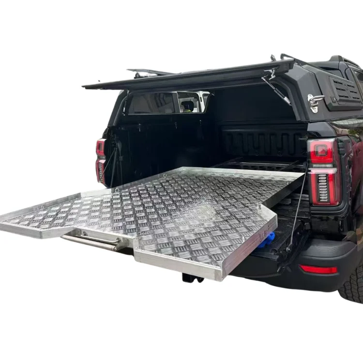 Aluminum Alloy 4X4 Truck Bed Slider Tray Universal Push-Pull Slide Drawer Tray For Ford F150 Dodge Ram 1500 Toyota Hilux Chevy