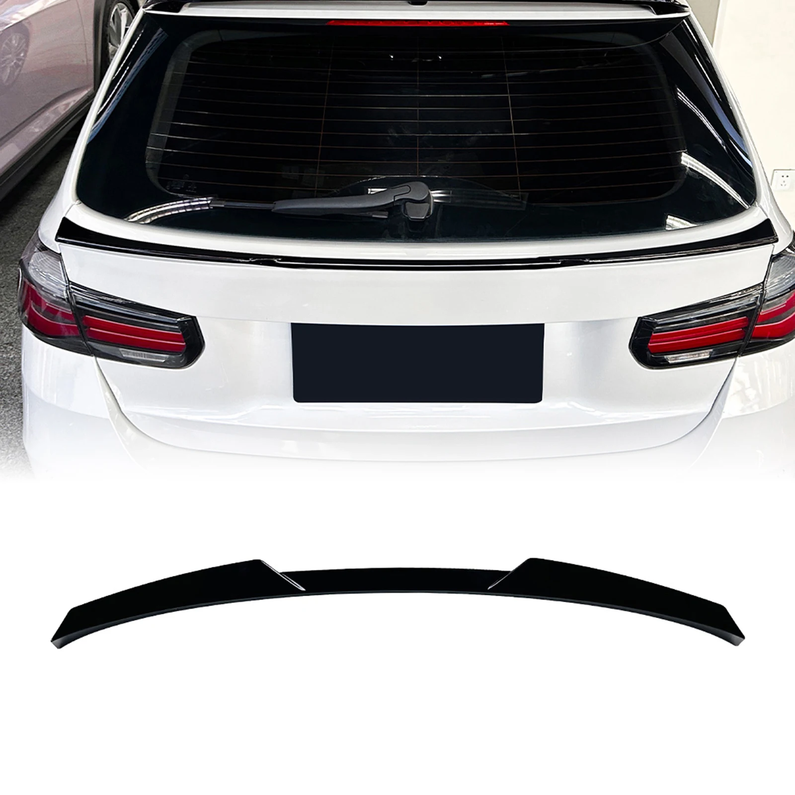 Rear Center Spoiler Wing For BMW 3-Series F31 328d 328i 330i Wagon Touring 2013-2019 Trunk Lid Tail Tailgate Middle Splitter Lip