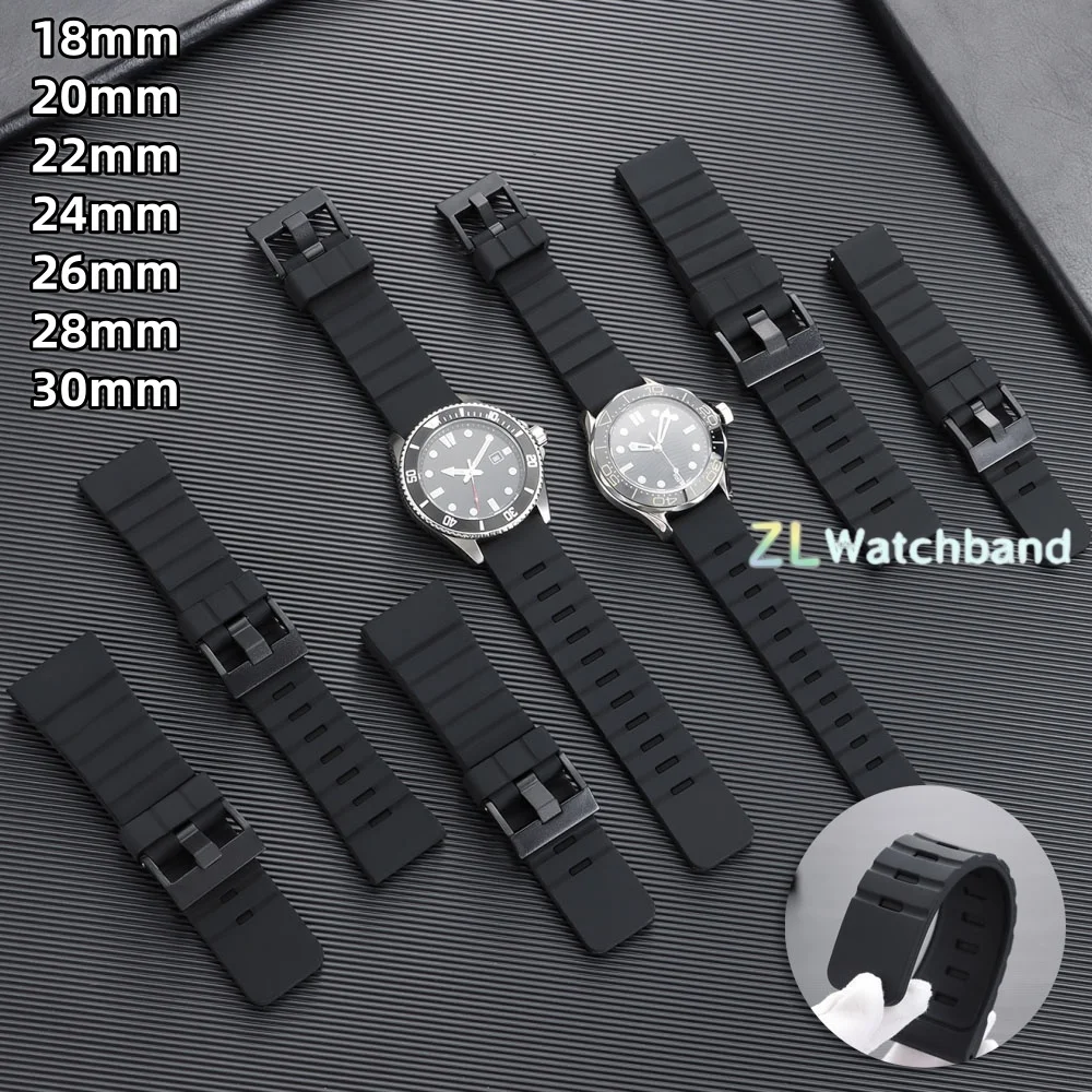 Silicone Strap for Casio 18mm 20mm 22mm 24mm 26mm 28mm 30mm Rubber Waterproof Watchband Student Electronic Sport Universal Wrist