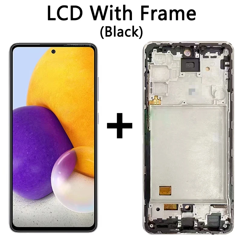 Ekran Super AMOLED A725 do Samsung A72 4G A725F ekran dotykowy z montażem Digitizer linii papilarnych — zdjęcie produktu 4