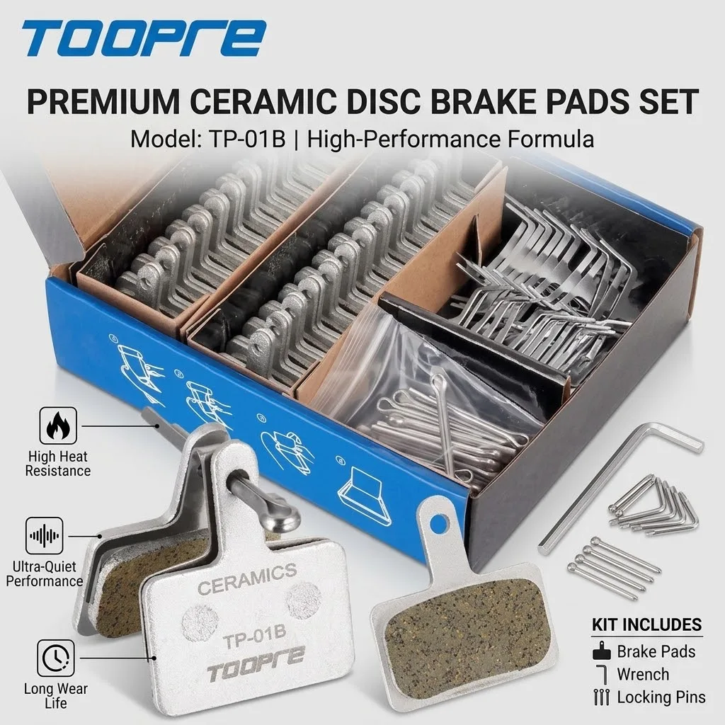 Oil Disc Brake for SHIMANO BR-C501,BR-M575,BR-M525,BR-MT500,BR-MT400,BR-MT200,Bicycle Parts TOOPRE-MTB Bike Metal Brake Pads
