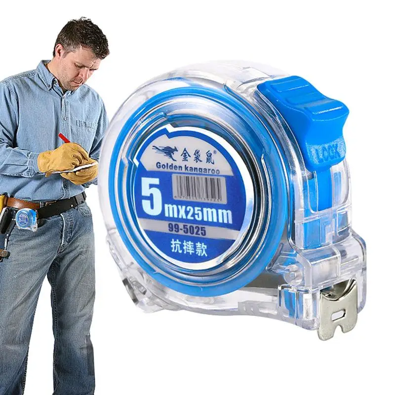 Small Measuring Tape Stainless Steel Measuring Tape Portable Measuring Tape Anti-fall Measurement Tape Transparent Measuring