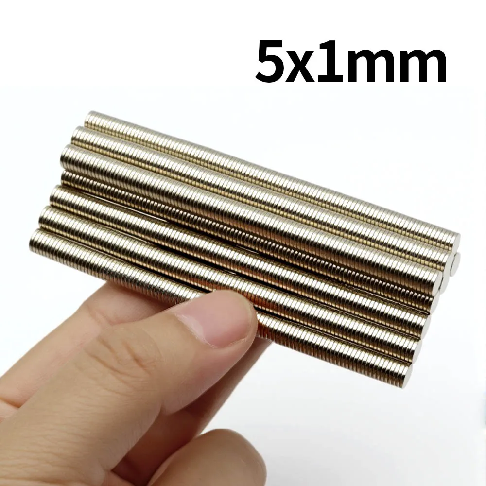 5x1mm Super Strong Neodymium Magnet N35 NdfeB Permanent Magnetic imanes Round Powerful Magnets Refrigerator