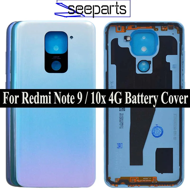 NEW Cover For Xiaomi Redmi Note 9 Back Battery Cover Door Note 9 Note9 Rear Housing Case for Redmi Note 9 Battery Cover