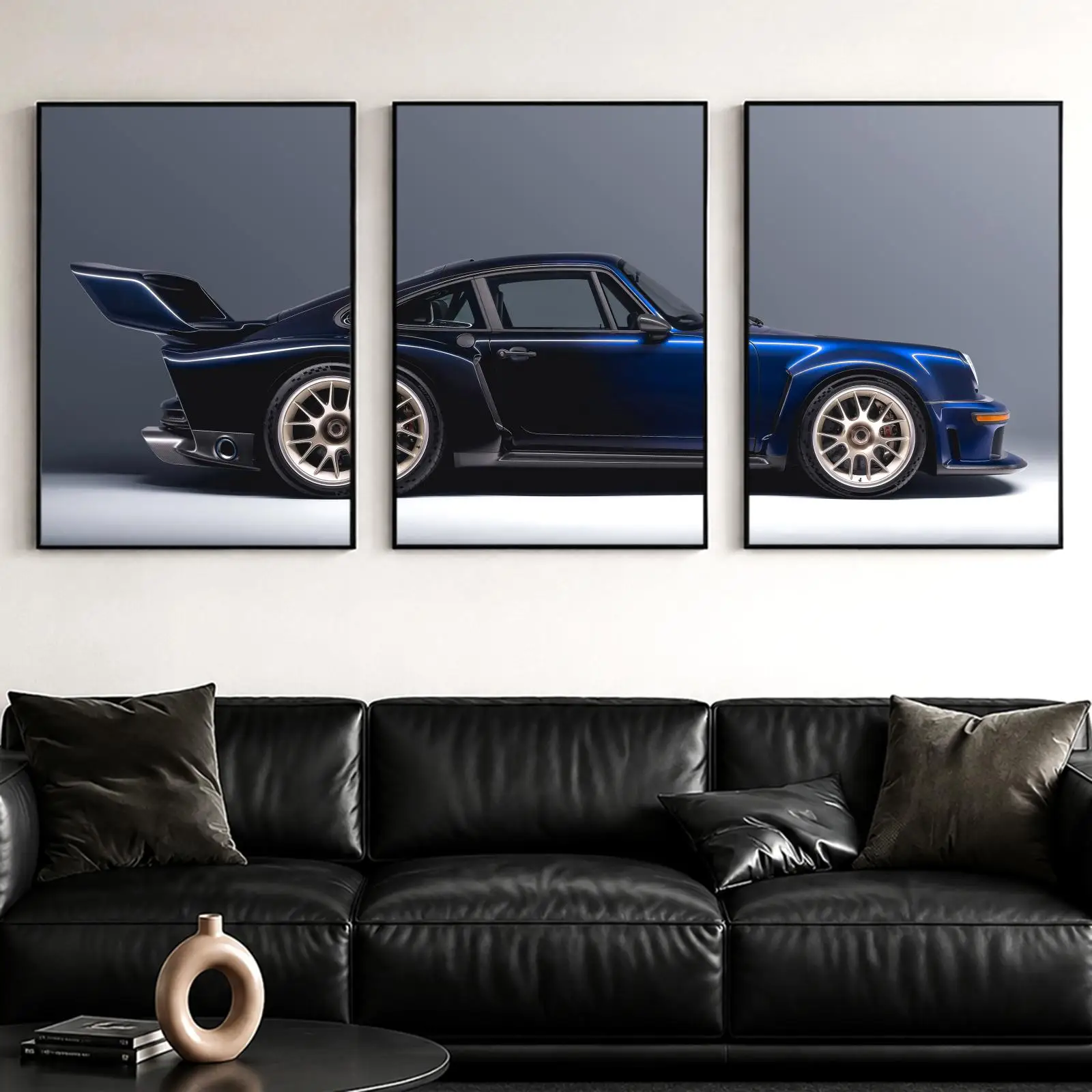 T-Turbo Sorcerer Car Painting Calligraphy Canvas Poster Set Wall Art Prints for Bedroom Living Room Home Decor Art Gift