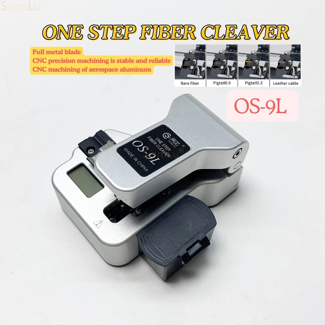 OS-9L Hot-sale One Step Cleaver Long Blade Life Optical Fiber FTTH,FTTX Fiber Optic Cleaver with Counting function