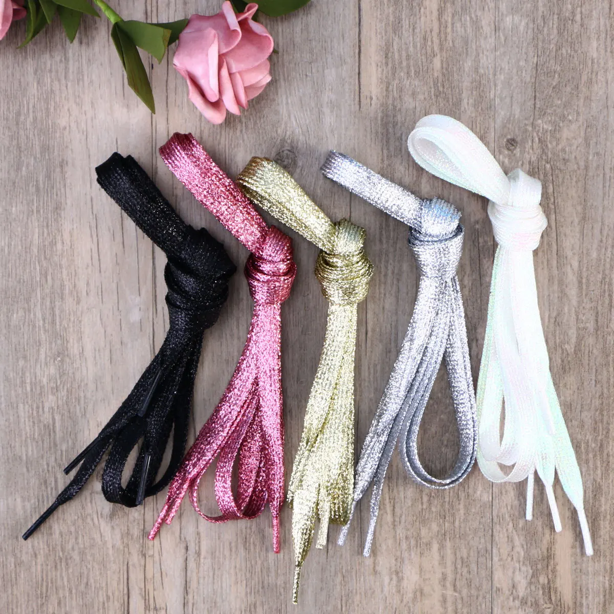 

1.1M Flat Glitter Colored For Sneakers Sports Shoes Canvas Trainers Diy Projects Shoelaces For Sneakers Colored Shoelaces