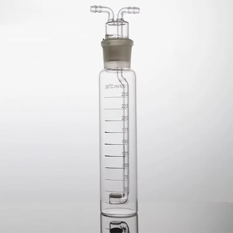 Flue gas absorption bottle porous glass plate absorption tube impact absorption bottle with sand core 50/75/125/250ml