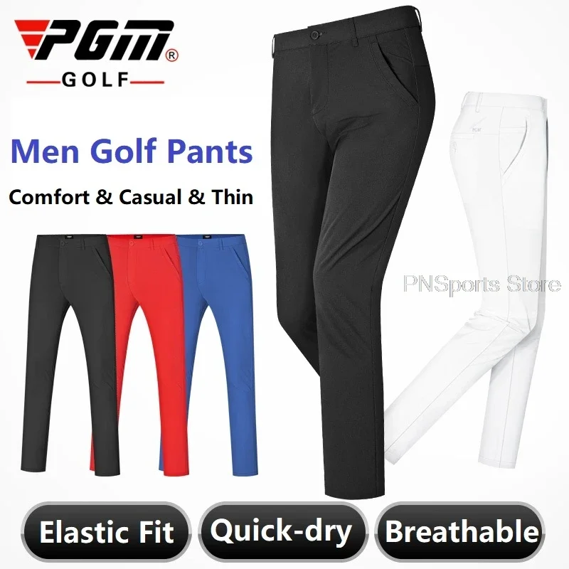 Pgm Summer Golf Men Trousers Clothing Casual Sports Pants Soft Stretch Quick Dry Golf Pants Male Tennis Baseball Wear 4 Colors