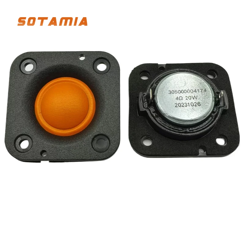 SOTAMIA 2Pcs 2 Inch Tweeter Audio Speaker 48mm 4 Ohm 20W Silk Film Dome Tweeter HIFI Music Treble Speaker DIY Bluetooth Sounbar