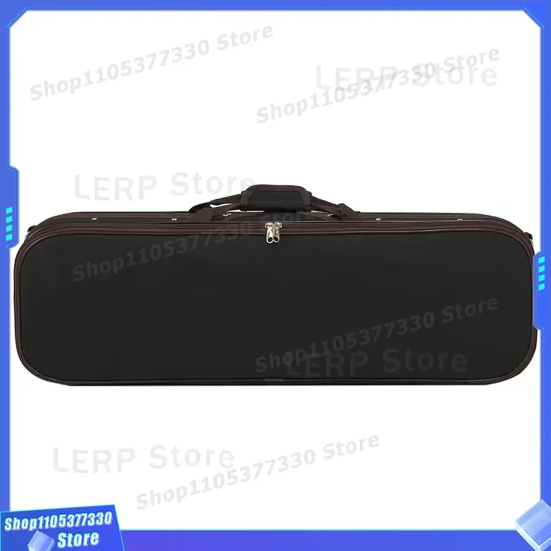 Portable Violin Case Oxford Cloth with Hygrometer and Lock Band String Instrument Accessories Protective Hard Shell for