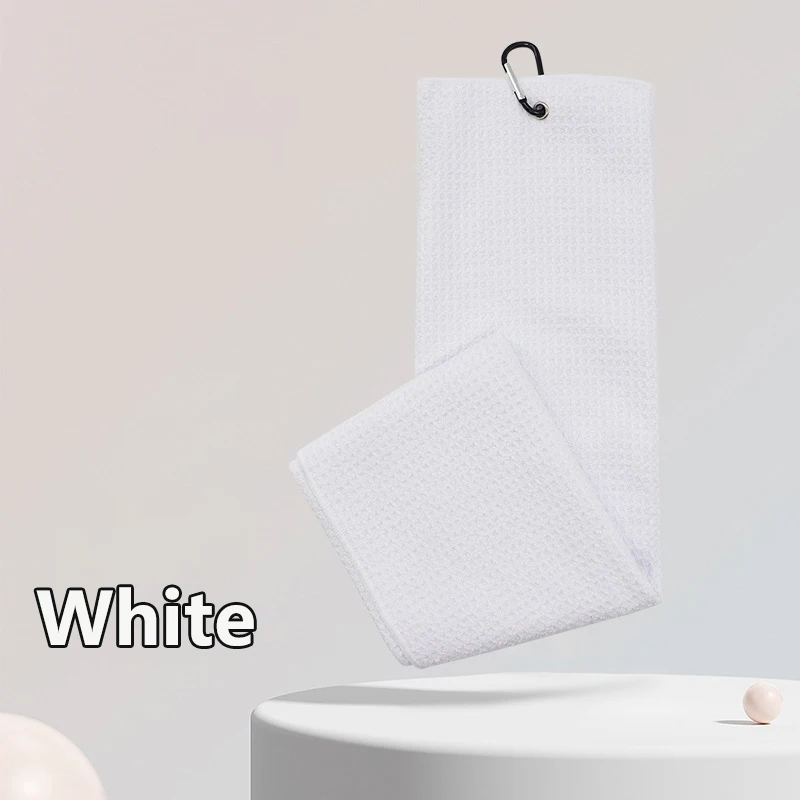 Microfiber Cotton Golf Towel With Carabiner Hook Cleans Clubs Golf Towel Balls Hands Cleaning Towels 30 * 30 * 1cm