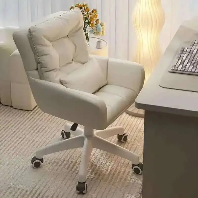 

Comfortable Dormitory Sedentary Home Study Desk Chair Girls' Bedroom Makeup Chair Office Lift Swivel Chair