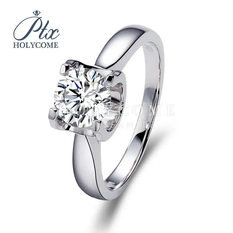 

Holycome Top Quality 1.0CT All Moissanite Rings With GRA 925 Sterling Silver Plated Eternity Band For Women Wedding Jewelry