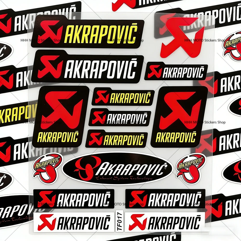1/2pcs Motorcycle Stickers for Akrapovic Decals Waterproof Sticker Car Trunk Bumper Decoration Reflective
