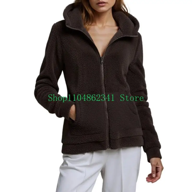 5asd women morbido pizzico sfocato con cerniera piena con cappuccio con cappuccio con cappuccio inverno inverno calda