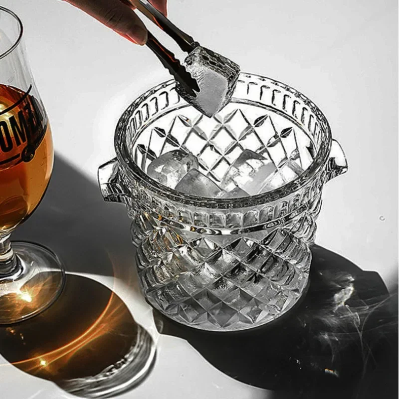 

Crystal glass ice bucket, red wine and champagne ice bucket