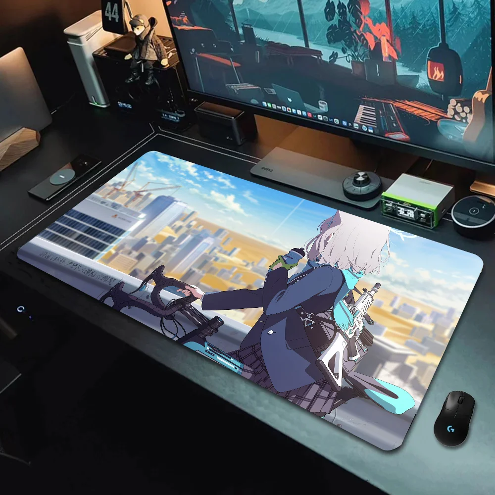 Game Blue Archive Mousepad Mouse Mat Desk Mat With Pad gaming accessories Prime Gaming XXL Keyboard Pad