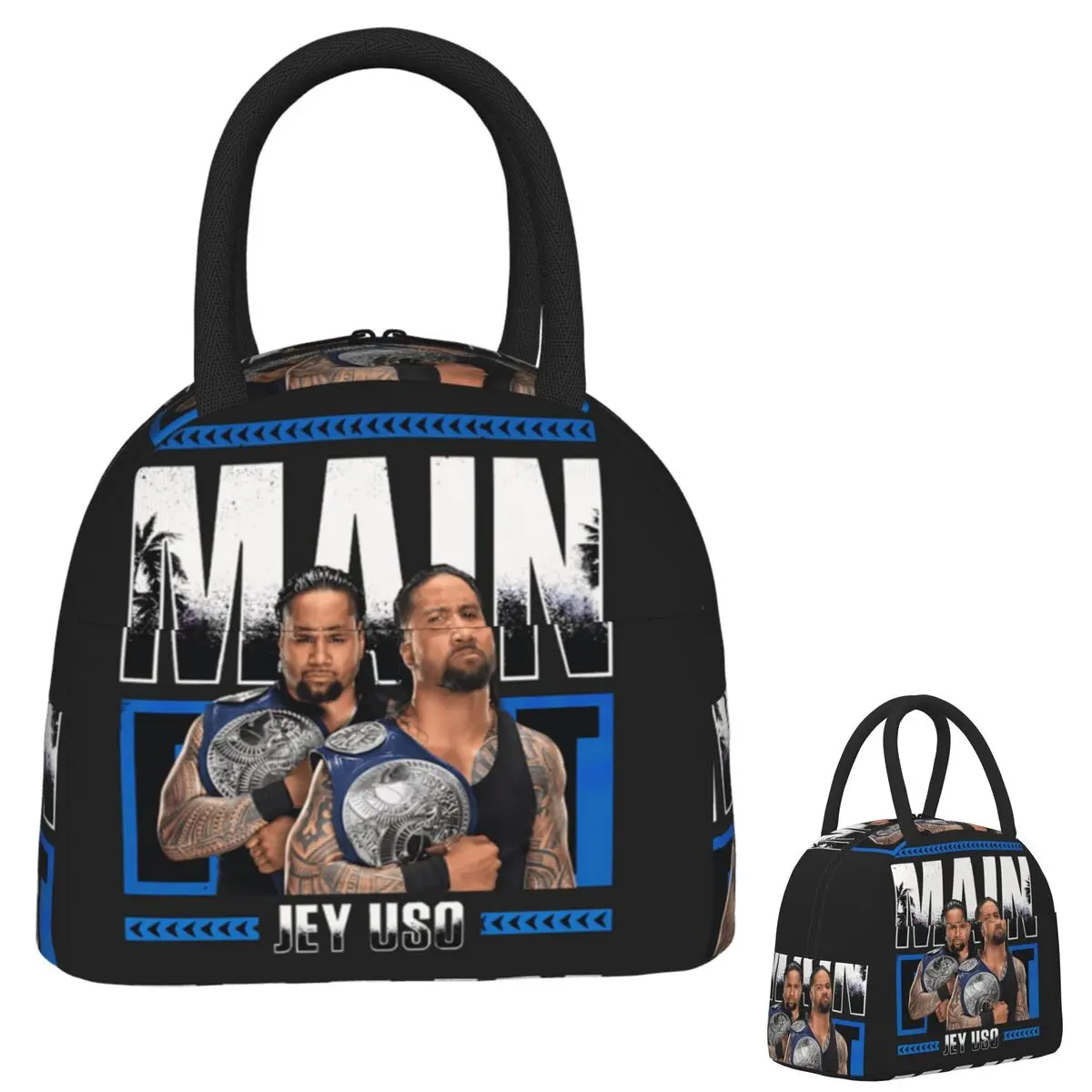 

WWE Jey Uso Maint Event 2024, сумки для обеда, изолированная коробка для бенто, портативная сумка для обеда, сумки для пикника, сумка-холодильник для женщин, детей, школы