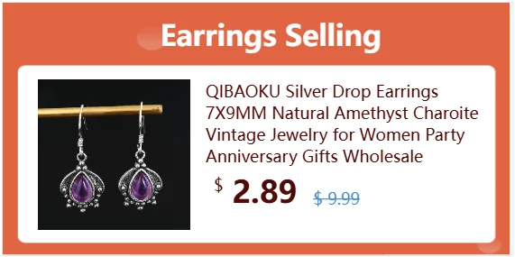 New Elegant Natural Kyanite Silver Drop Earrings for Women Vintage Jewelry Wedding Engagement Hoop Earrings Gifts