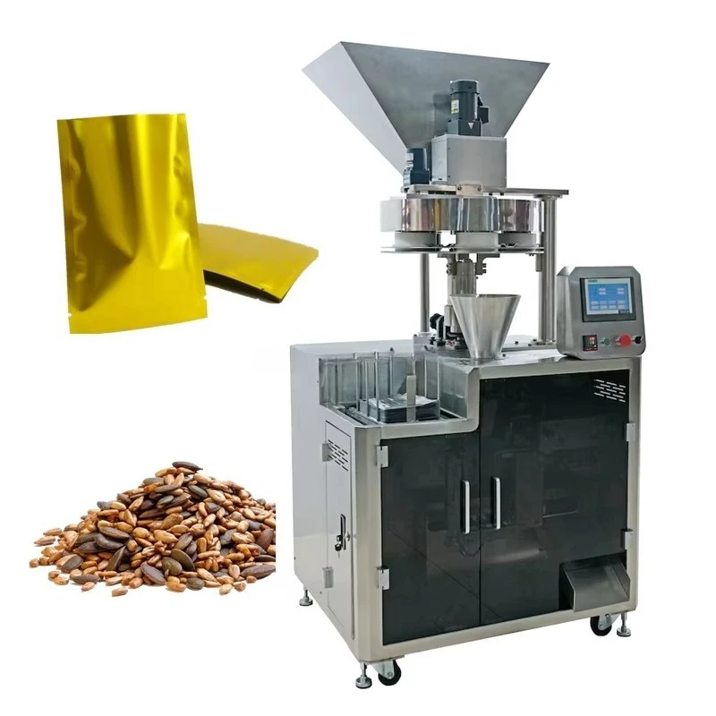 1. Automatic Prefabricated Bag Packaging Machine, 200-1000g Quantitative Packing for Potato Chips, Cashew Nuts & Coffee Powder