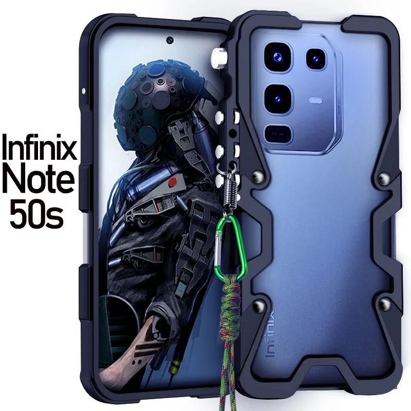 For infinix Note 50 Pro 4G Aluminum Metal Frame Bumper Phone Case For infinix Note 50S 50X Shockproof Protective Shell Cover