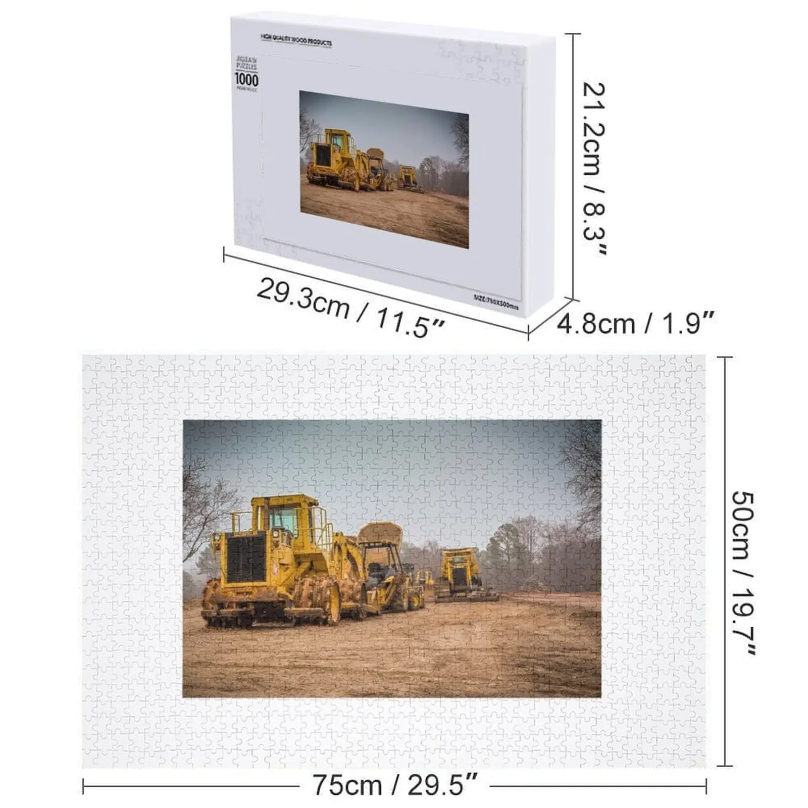 토공 기계 직소 퍼즐 게임 어린이 맞춤형 사진 포함 맞춤형 나무 맞춤형 사진 퍼즐
