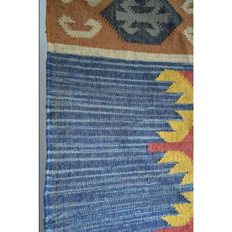 Kilim Rug Natural Wool Jute Sustainable Oriental Traditional Rug Area Modern Rug