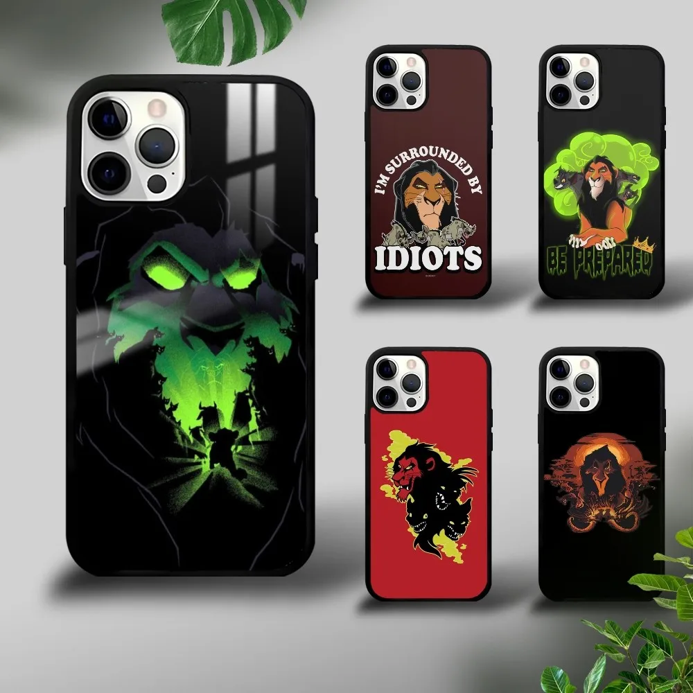 The Lion King Scar Phone Case For iPhone 16 15 14 13 12 11 Pro Xs Max Mini Plus Celulares Hard Funda