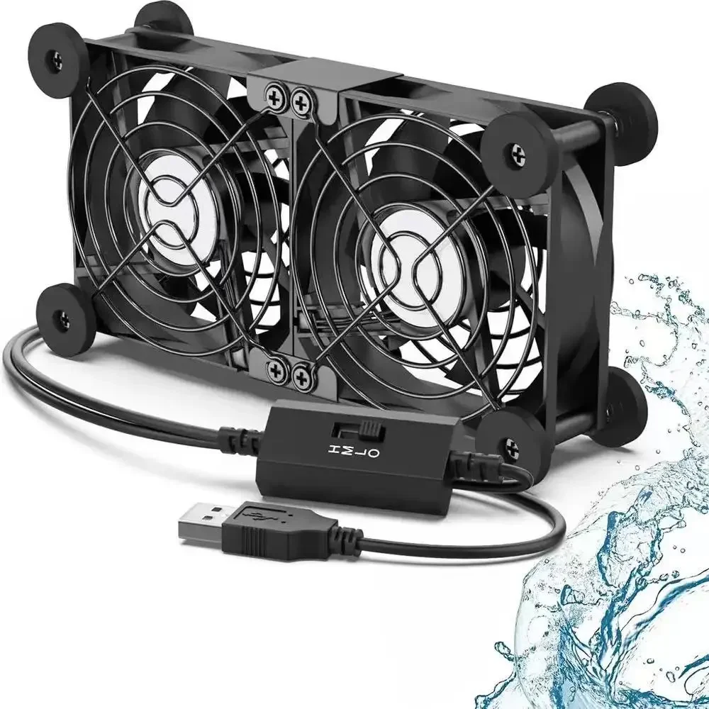 

Tharamarightar Тихий двойной 120 мм USB-вентилятор с регулятором скорости, для приемника DVR Playstation Xbox Компьютерный шкаф Охлаждение