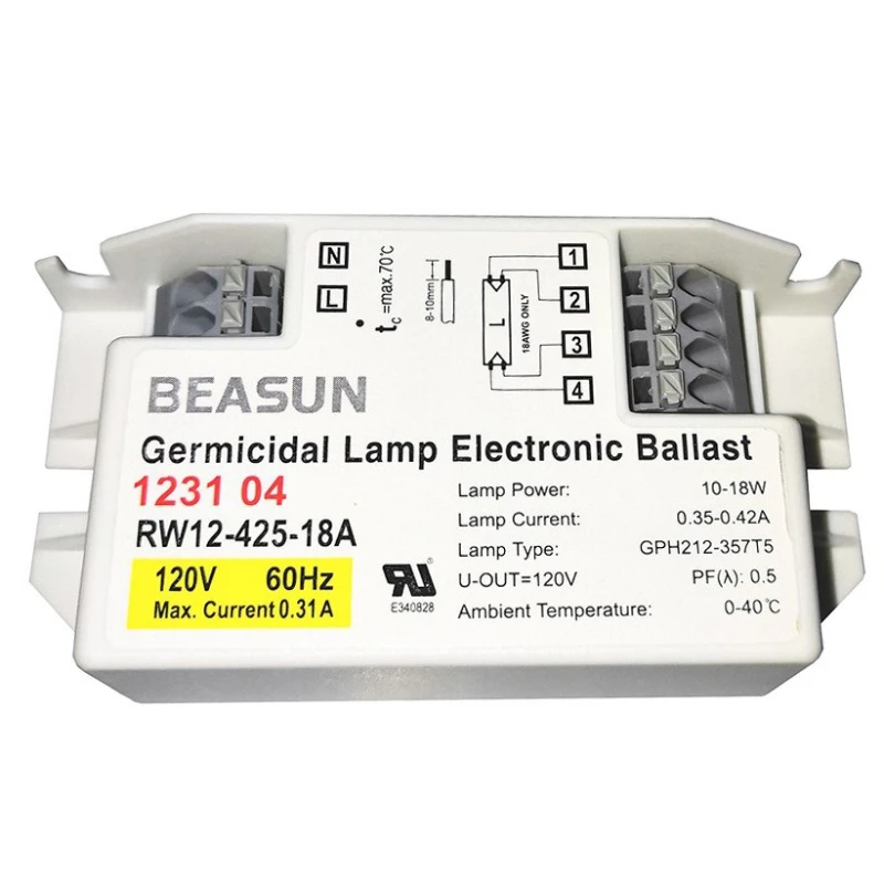 RW12-180-10 RW12-180-10A 120V 230V 4W-8W Germicidal UV Lamp Electronic Ballast for Lamp TUV4W TUV6W TUV8W