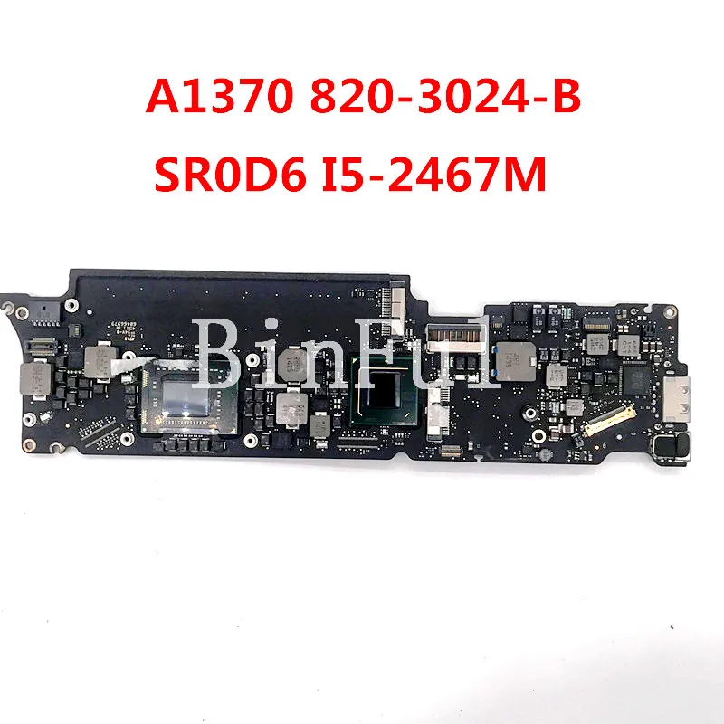 

Mainboard For Apple A1370 Laptop Motherboard 820-3024-B With SR0D6 I5-2467M CPU 1.6GHZ 4GB 100% Full Tested Working Well