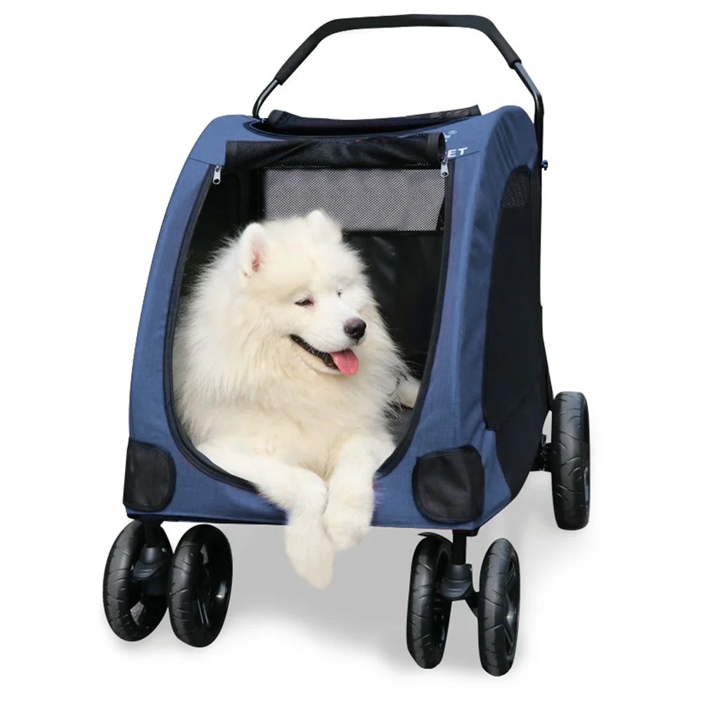 

Large Pet Cart Injured Dog Stroller Foldable Pet Trolley Load Bearing 70kg Dog Travel Dog Strollers for Small Dogs