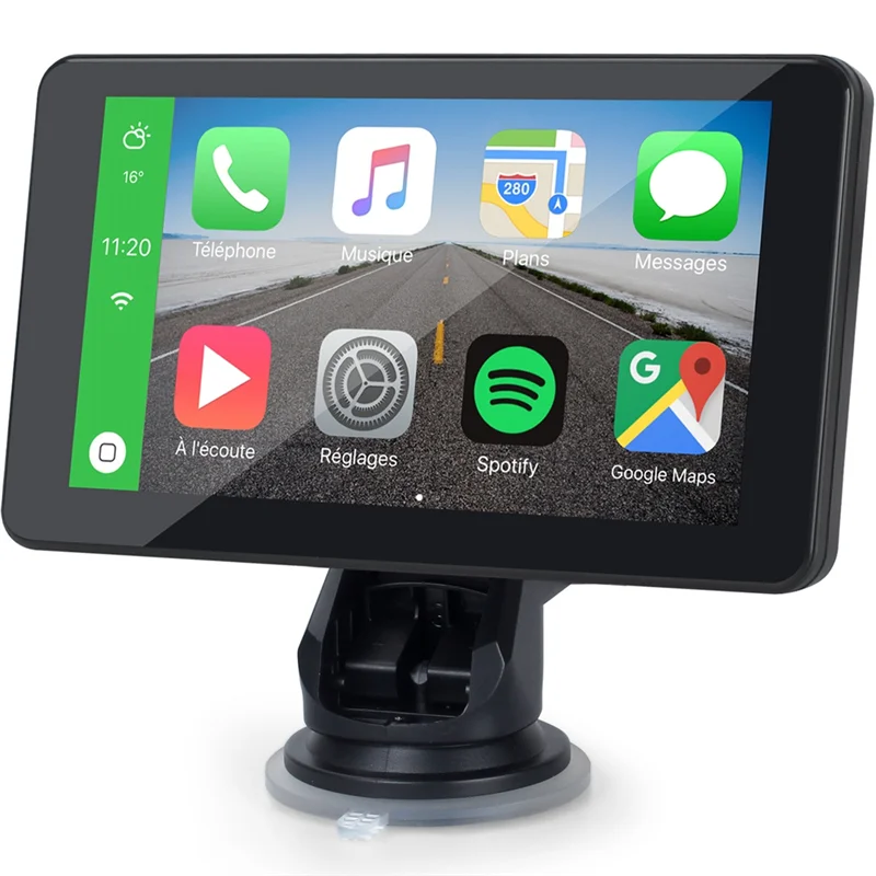 7Inch Carplay Monitor Portable Wireless CarPlay Navigation for Car Universal Display Android Auto and Siri Compatible