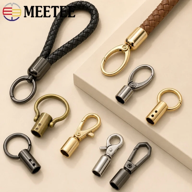 

4/10Pcs 12-15mm Metal Tassel Cap Clip Cord Lock Stopper Bag Strap Hanger Clamp Hook Handbag Handle Accessories Purse DIY Craft