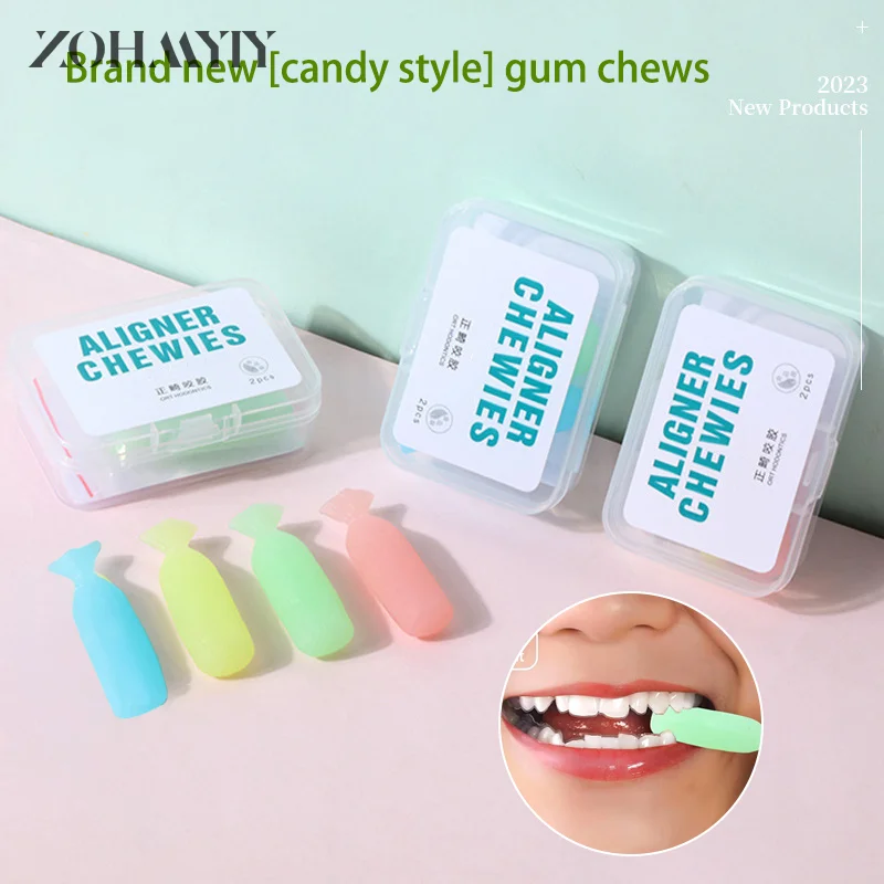 2pcs Chewable Silicone Dental Braces Invisible Braces Orthodontic Bite Glue Orthodontic Appliances Biting Stick