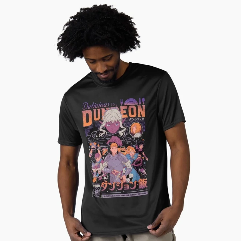 

0409 Delicious in Dungeon Gift T-Shirt for RPG Gamer Dungeon Meshi Cool Anime Fantasy Adventurers Graphic clothes All size tops