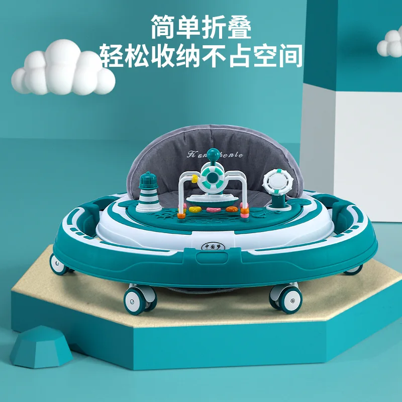 Baby Anti-O-leg Anti-rollover Baby Walker Boys and Girls Children Learn To Drive Baby Walker with Wheel