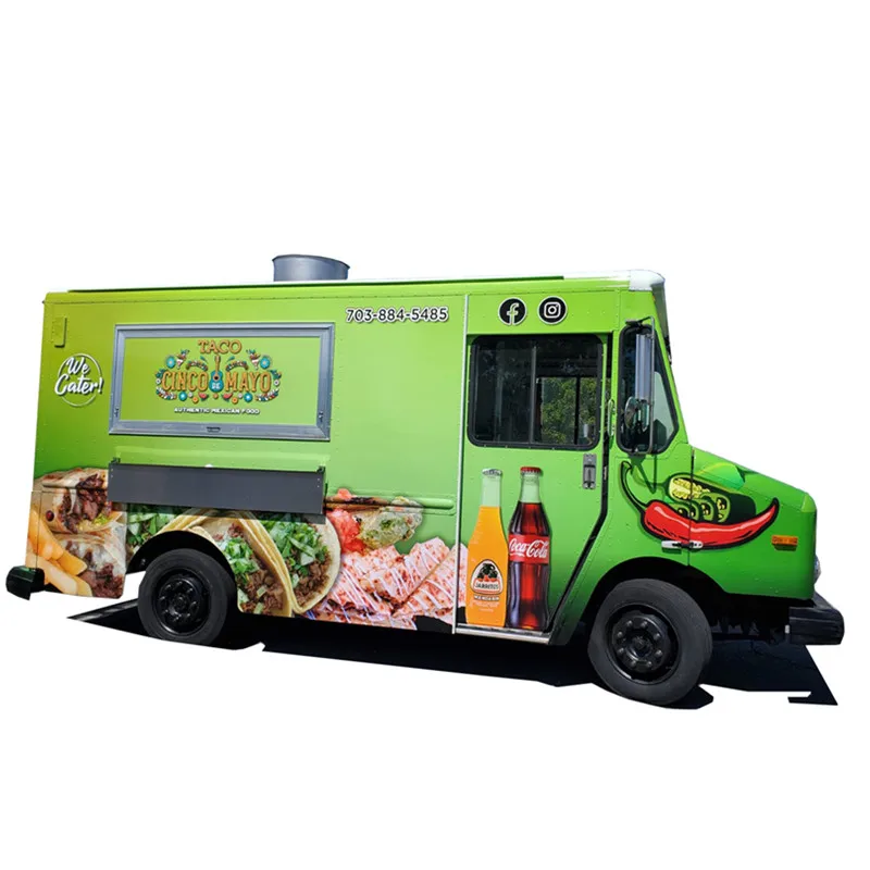 

Electric Vintage Ice Cream Truck Mobile Outdoor Street Kitchen Food Vending Cart Food Carts Conssion Food Trailer