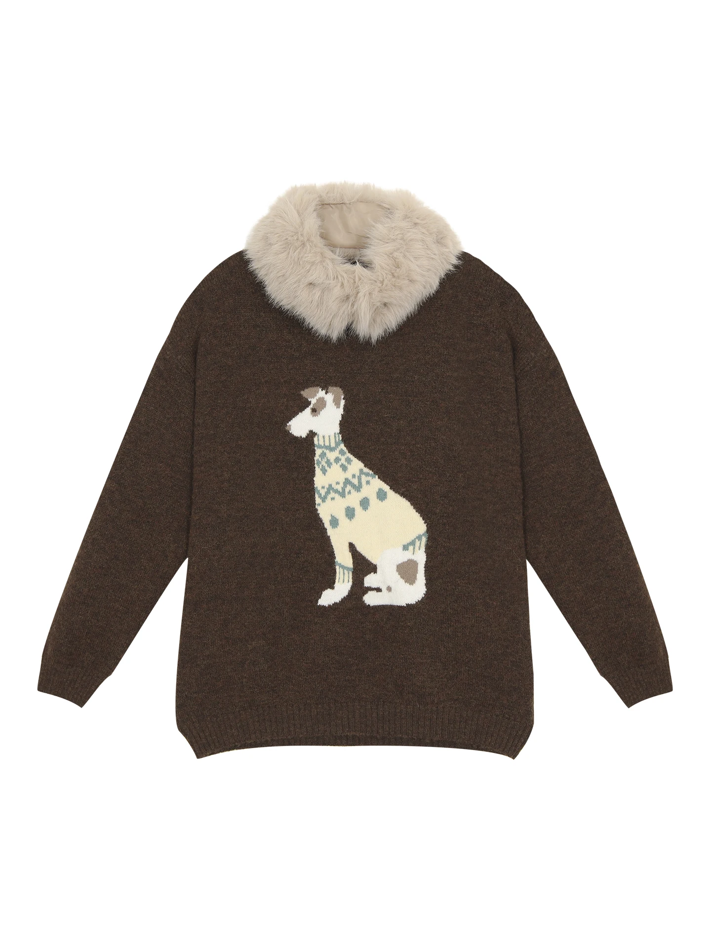 

Зимний женский трикотаж кофейного цвета Lazy Sle, высококачественный уникальный дизайн, топ из смеси шерсти, длинный свитер Sve Crew Ne